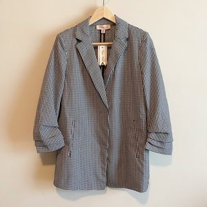 philosophy | black and white check blazer